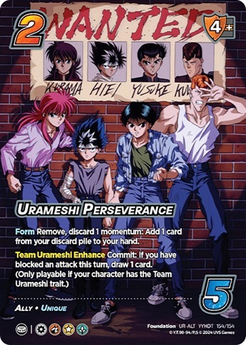 Image for Urameshi Perseverance (Alternate Art) (154/154) (YDT) - UniVersus