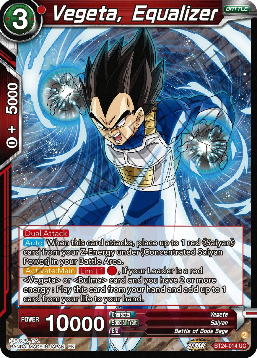 Vegeta, Equalizer (BT24-014) [Beyond Generations] | Red Riot Games CA