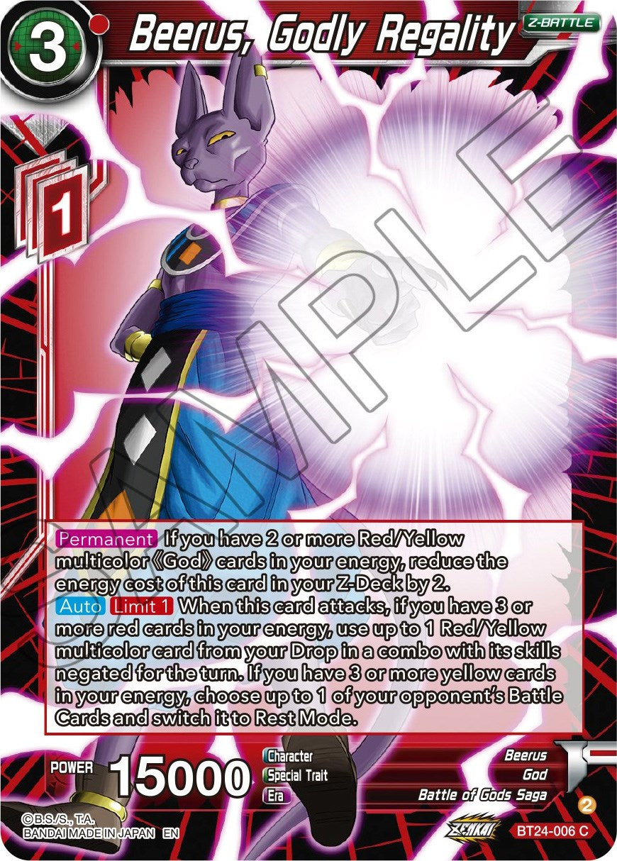 Beerus, Godly Regality (BT24-006) [Beyond Generations] | Red Riot Games CA