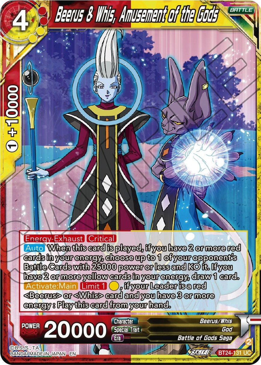 Beerus & Whis, Amusement of the Gods (BT24-131) [Beyond Generations] | Red Riot Games CA