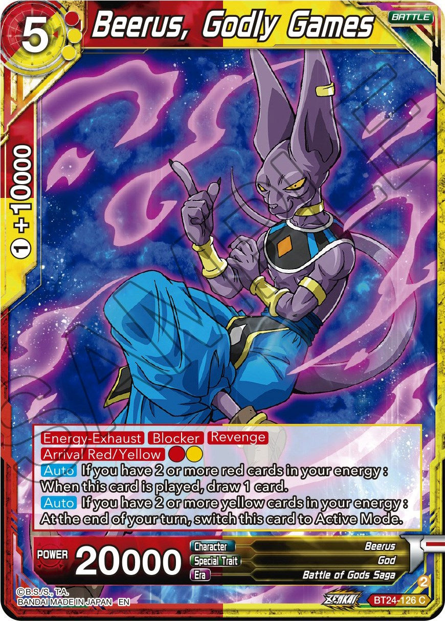 Beerus, Godly Games (BT24-126) [Beyond Generations] | Red Riot Games CA