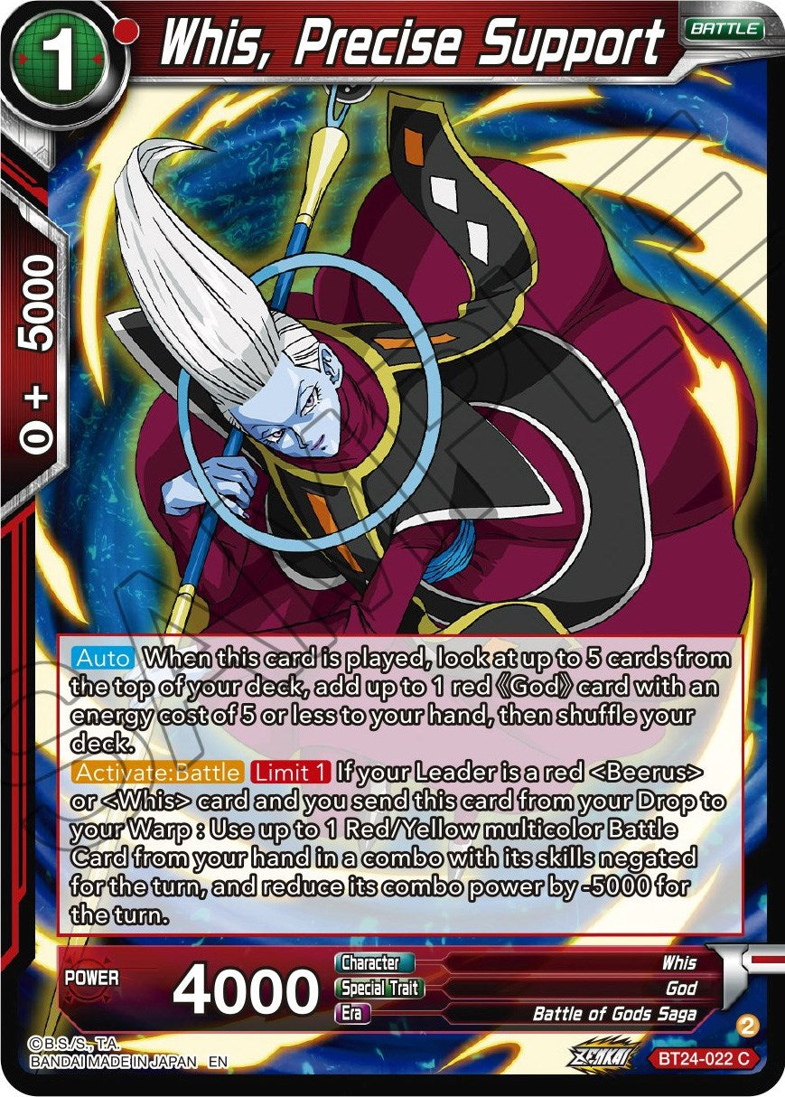 Whis, Precise Support (BT24-022) [Beyond Generations] | Red Riot Games CA