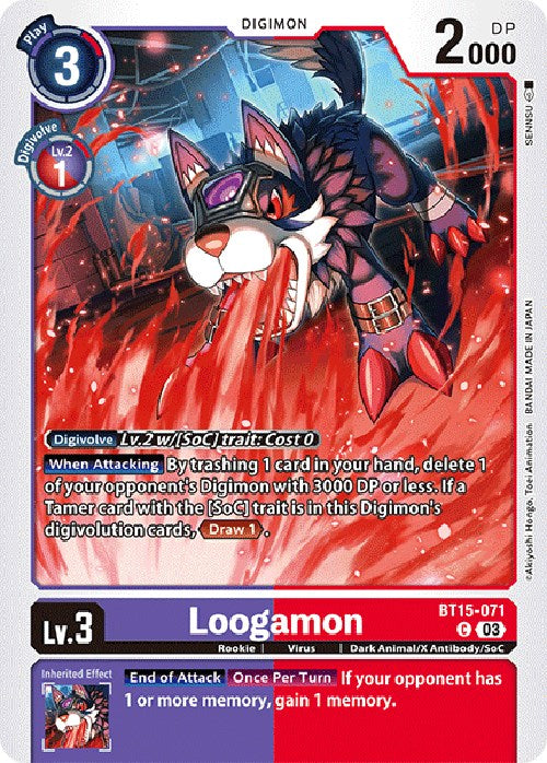 Loogamon [BT15-071] [Exceed Apocalypse] | Red Riot Games CA