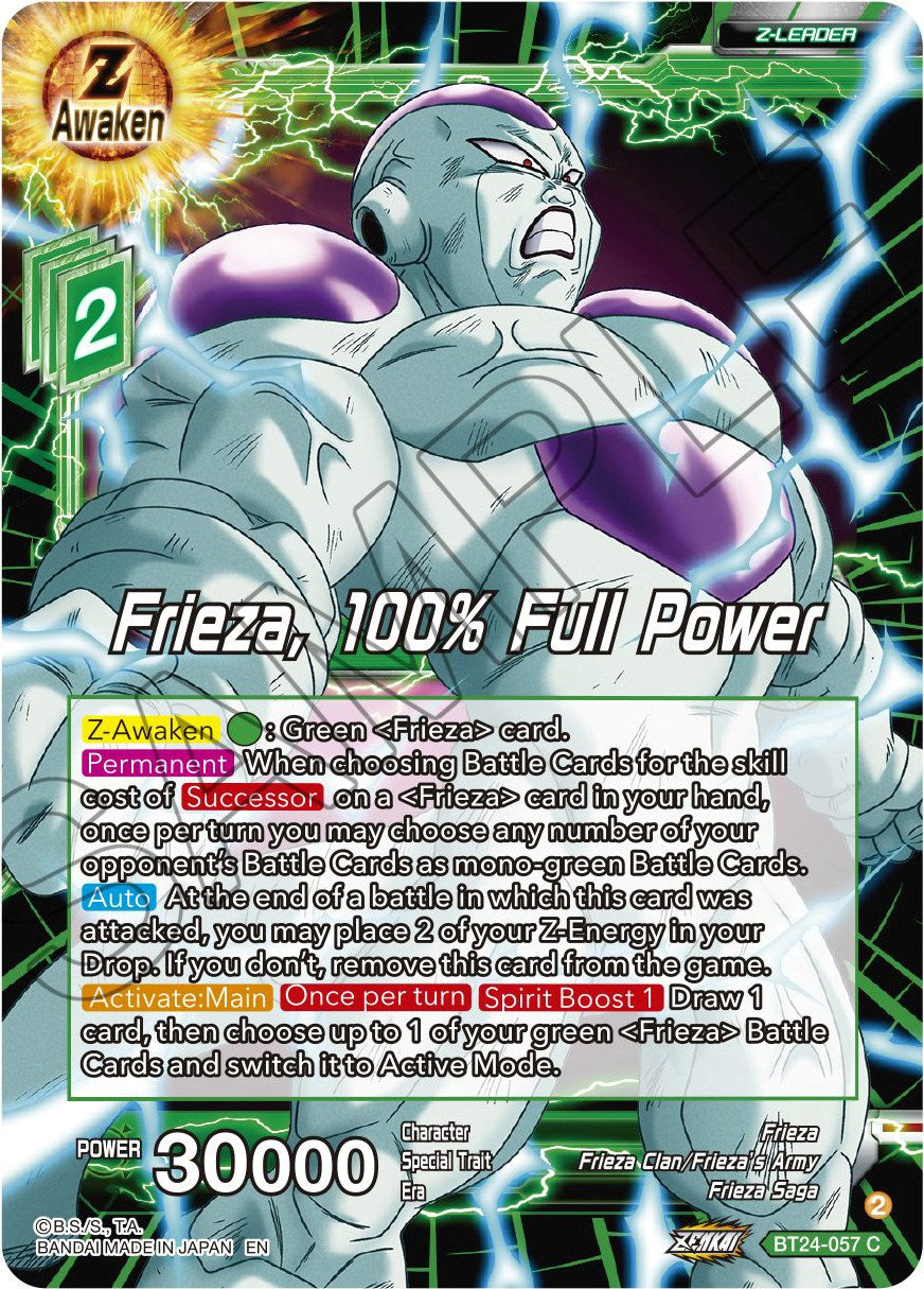 Frieza, 100% Full Power (BT24-057) [Beyond Generations] | Red Riot Games CA