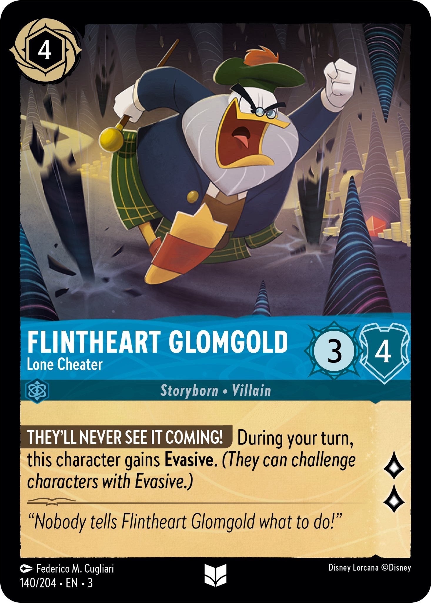 Flintheart Glomgold - Lone Cheater (140/204) [Into the Inklands] | Red Riot Games CA