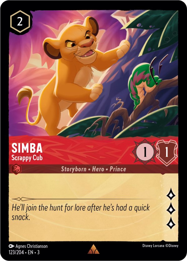 Simba - Scrappy Cub (123/204) [Into the Inklands] | Red Riot Games CA