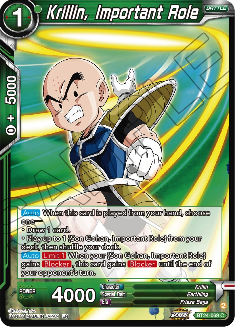 Krillin, Important Role (BT24-069) [Beyond Generations] | Red Riot Games CA