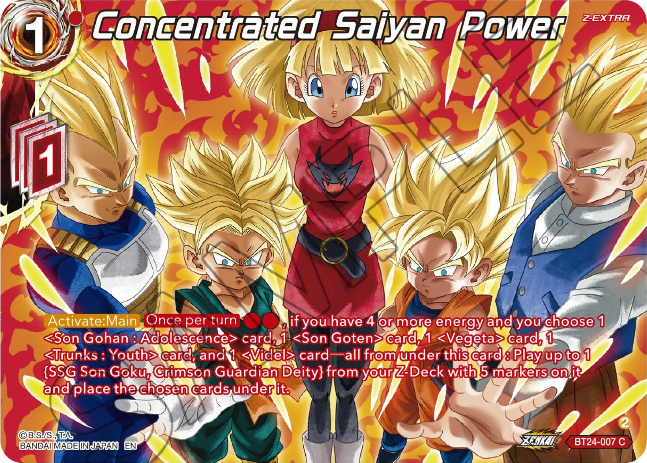 Concentrated Saiyan Power (Collector Booster) (BT24-007) [Beyond Generations] | Red Riot Games CA