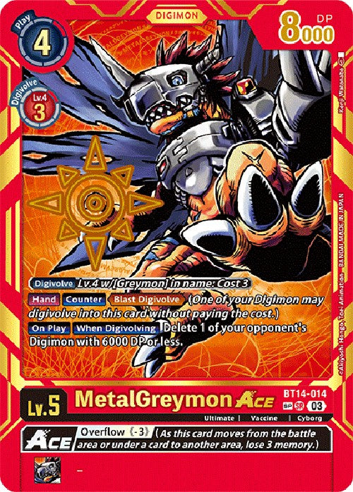 MetalGreymon Ace [BT14-014] [Exceed Apocalypse] | Red Riot Games CA