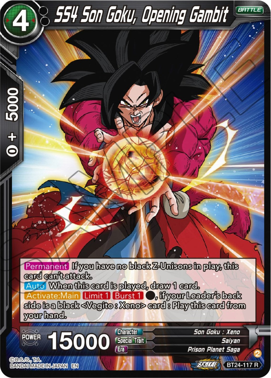 SS4 Son Goku, Opening Gambit (BT24-117) [Beyond Generations] | Red Riot Games CA