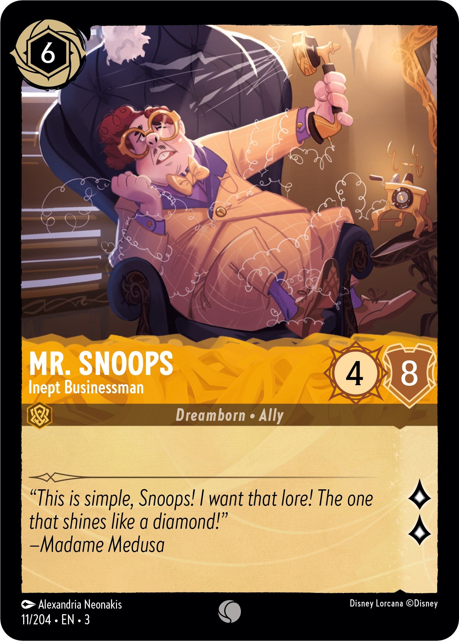 Mr. Snoops - Inept Businessman (11/204) [Into the Inklands] | Red Riot Games CA