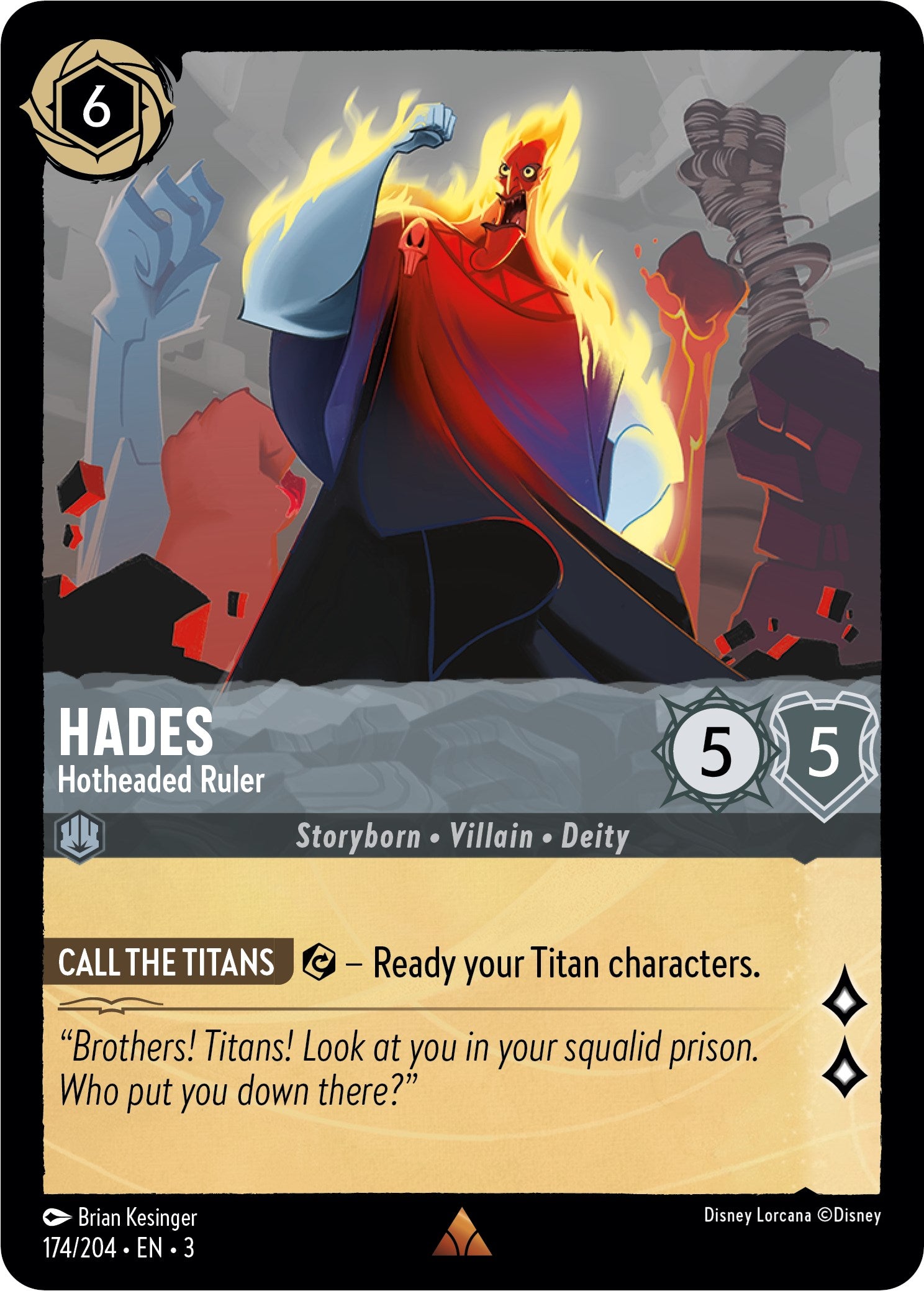 Hades - Hotheaded Ruler (174/204) [Into the Inklands] | Red Riot Games CA