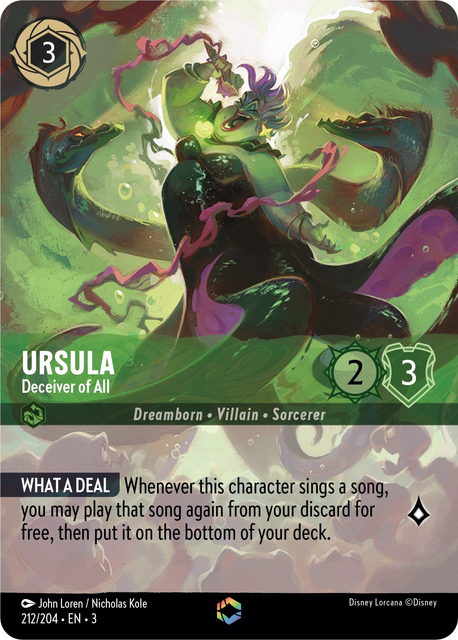 Ursula - Deceiver of All (Alternate Art) (212/204) [Into the Inklands] | Red Riot Games CA