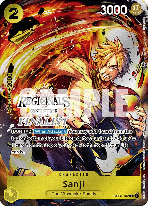 Sanji (Offline Regional 2024) [Finalist] [One Piece Promotion Cards] | Red Riot Games CA