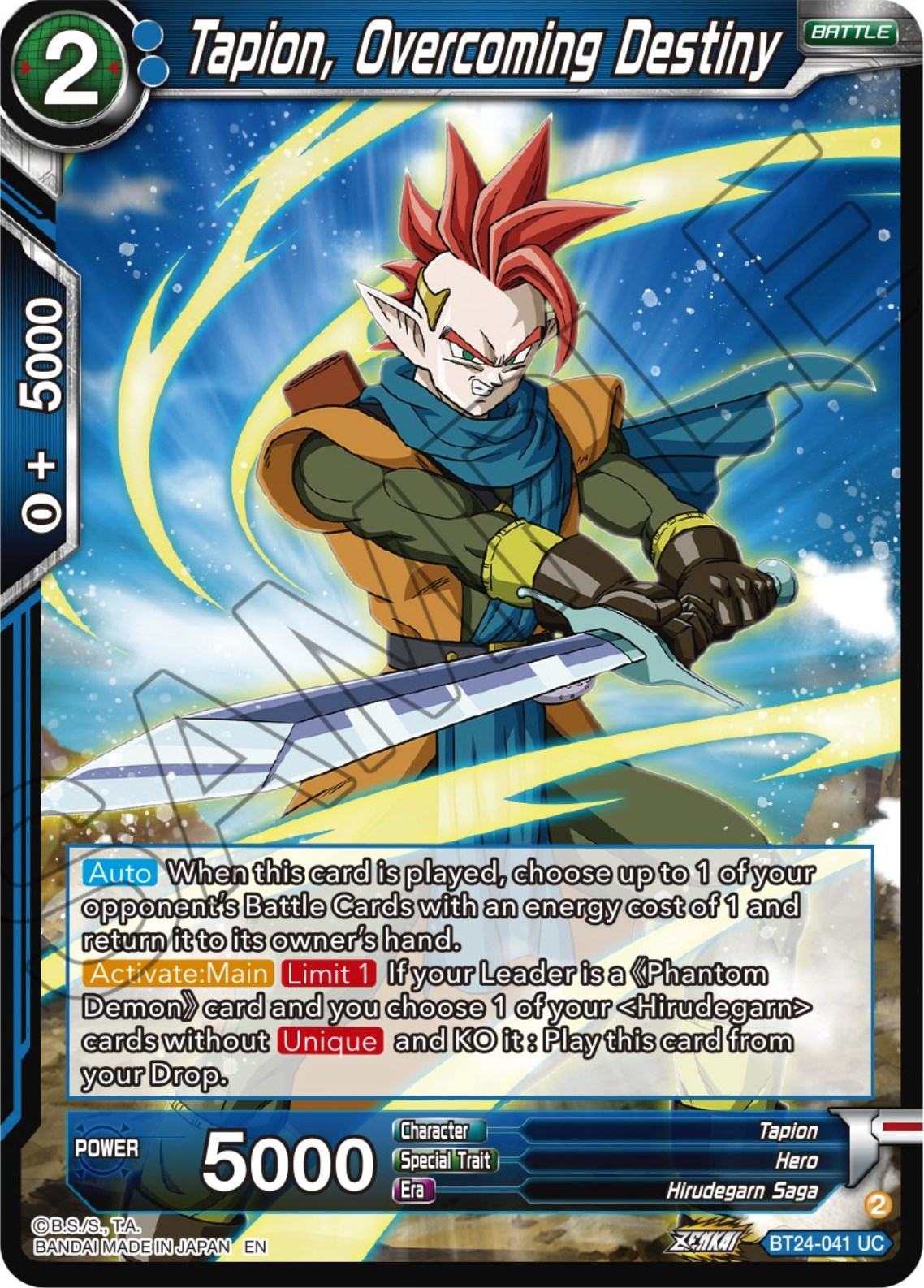 Tapion, Overcoming Destiny (BT24-041) [Beyond Generations] | Red Riot Games CA
