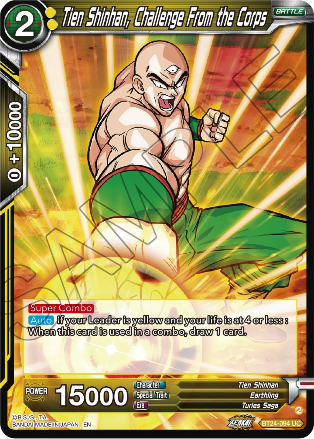 Tien Shinhan, Challenge From the Corps (BT24-094) [Beyond Generations] | Red Riot Games CA