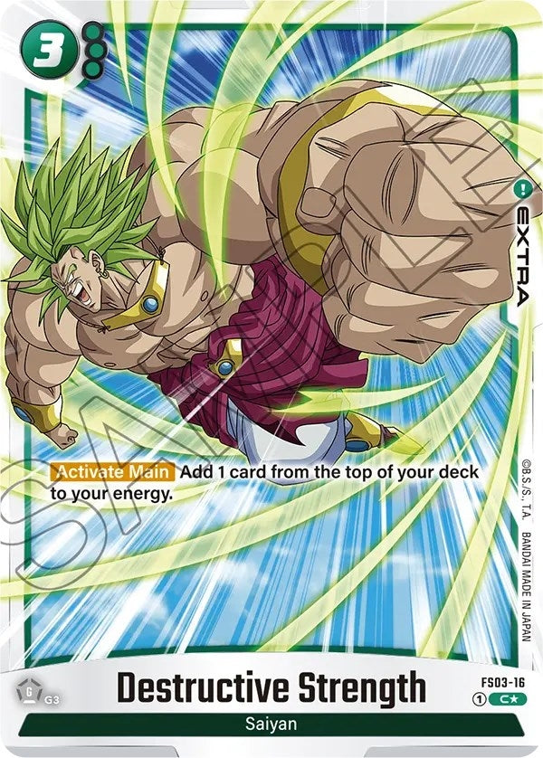 Image for Destructive Strength (Bonus Pack Alternate Art) (FS03-16) [Starter Deck 3: Broly]