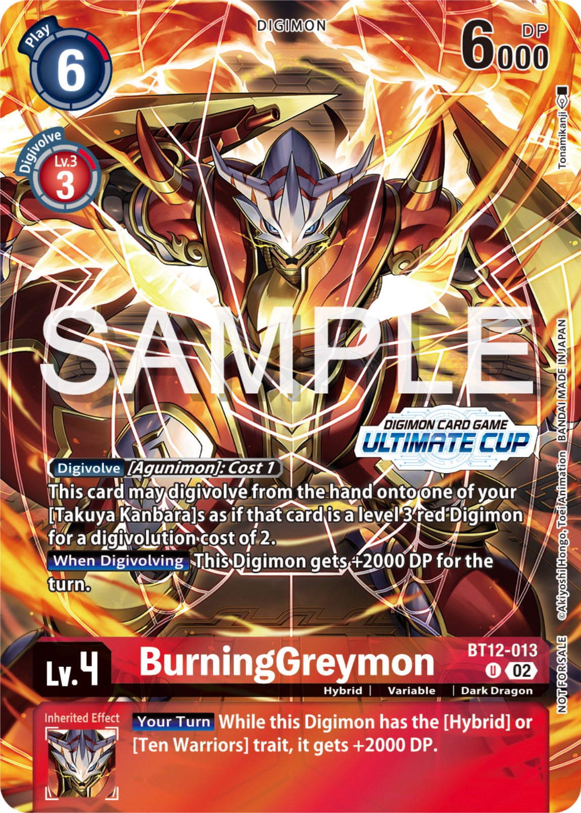 BurningGreymon [BT12-013] (Ultimate Cup 2024) [Across Time Promos] | Red Riot Games CA