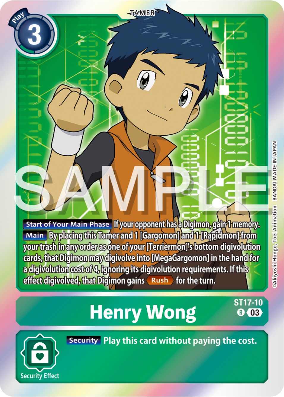 Henry Wong [ST17-10] [Starter Deck: Double Typhoon Advanced Deck Set] | Red Riot Games CA