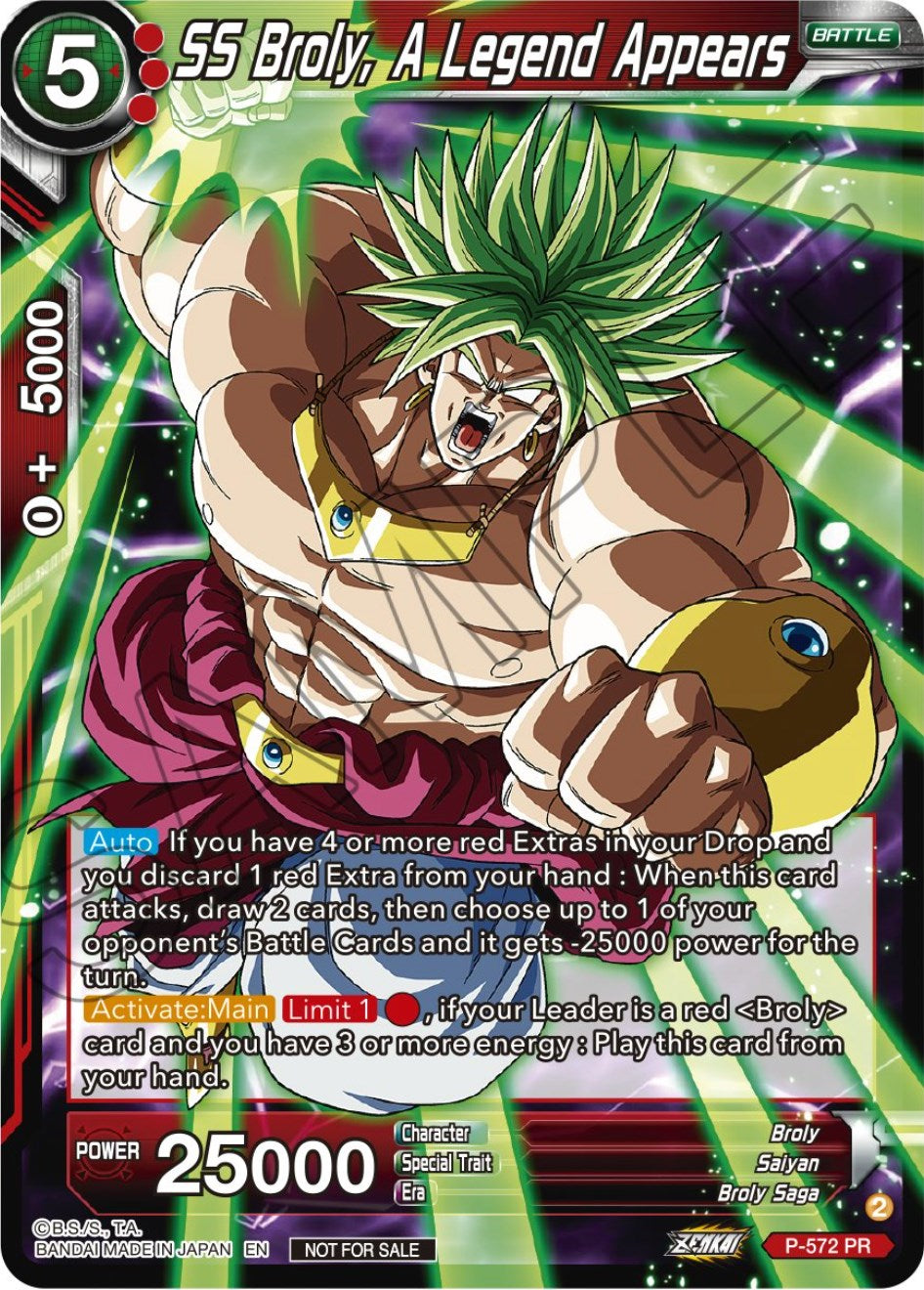 SS Broly, A Legend Appears (Zenkai Series Tournament Pack Vol.7) (P-572) [Tournament Promotion Cards] | Red Riot Games CA