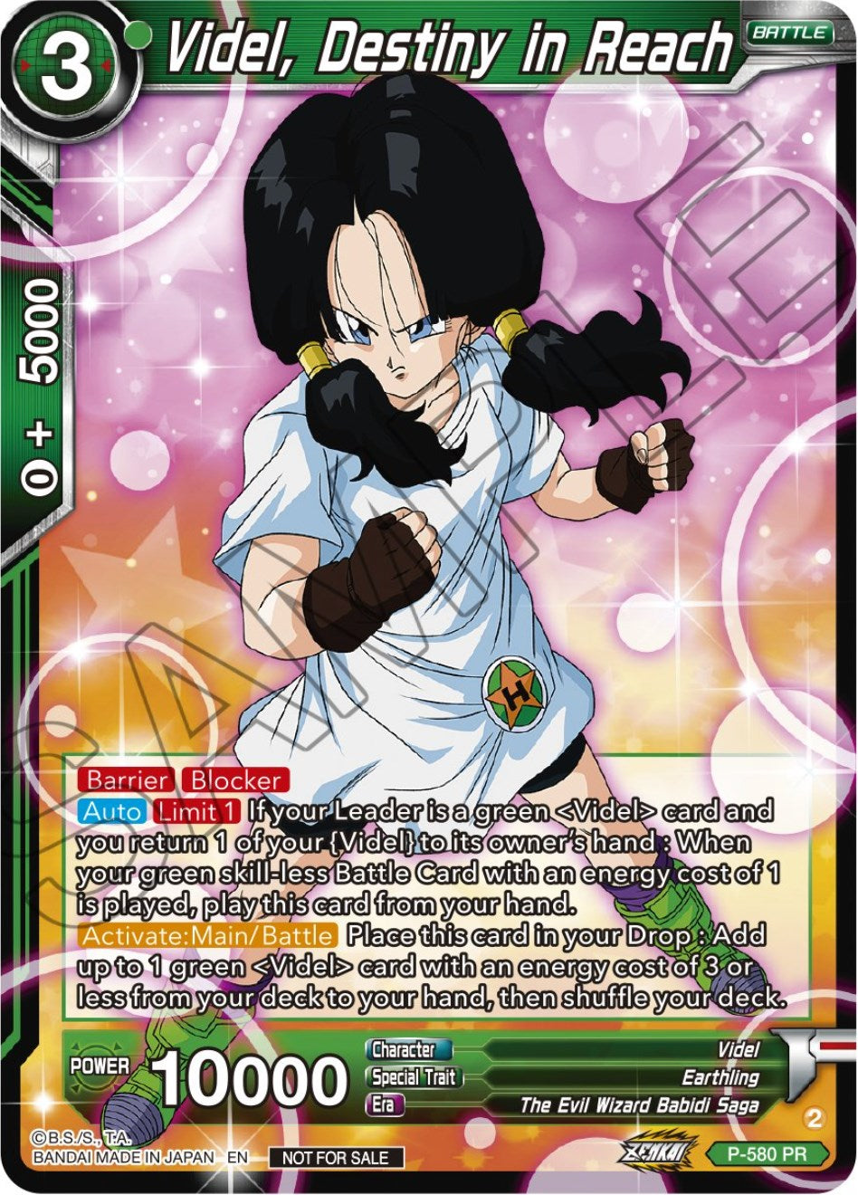 Videl, Destiny in Reach (Zenkai Series Tournament Pack Vol.7) (P-580) [Tournament Promotion Cards] | Red Riot Games CA