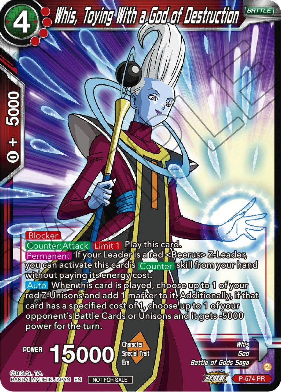 Whis, Toying With a God of Destruction (Zenkai Series Tournament Pack Vol.7) (P-574) [Tournament Promotion Cards] | Red Riot Games CA