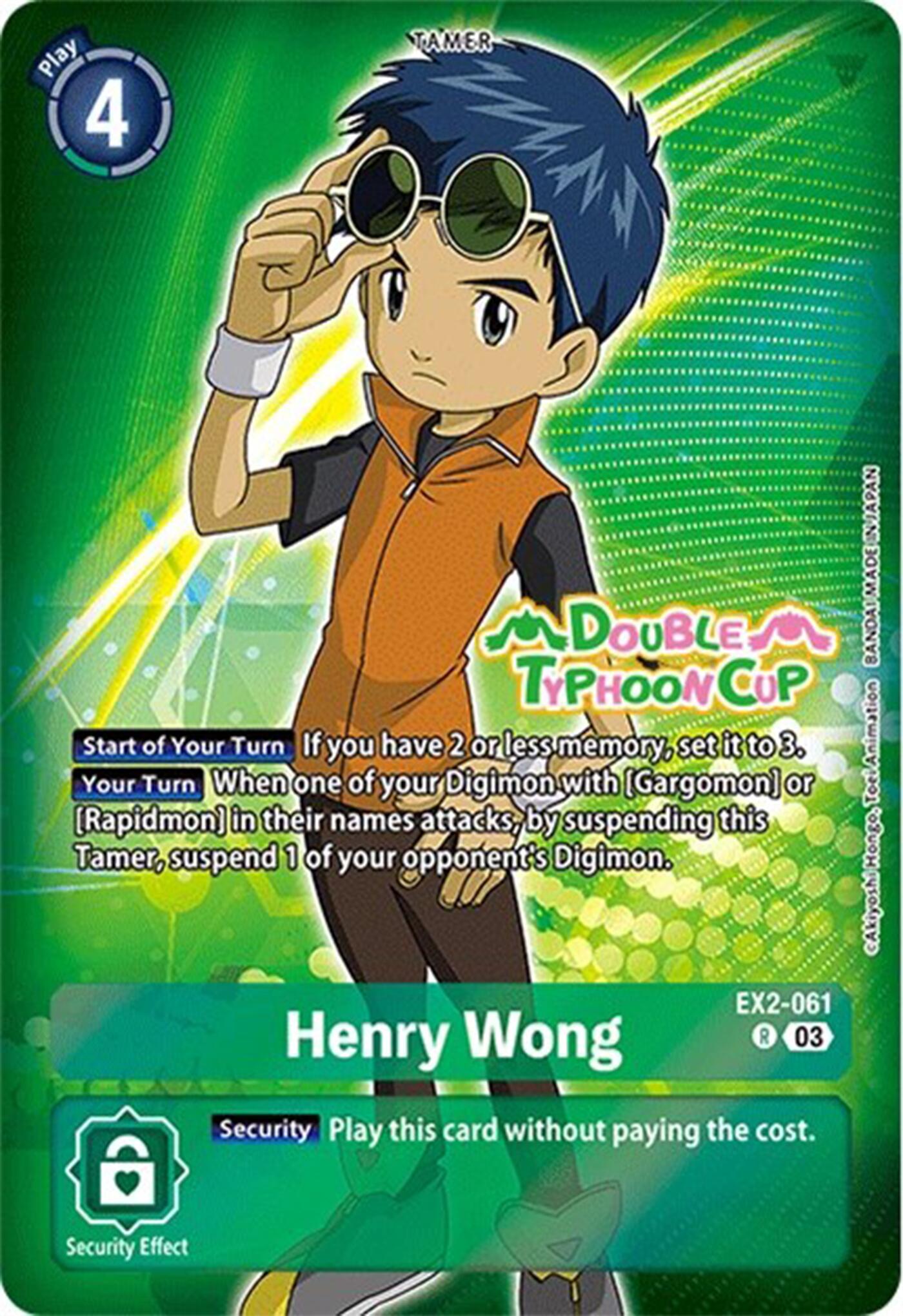 Henry Wong [EX2-061] (Reprint) [Starter Deck: Double Typhoon Advanced Deck Set Pre-Release Cards] | Red Riot Games CA