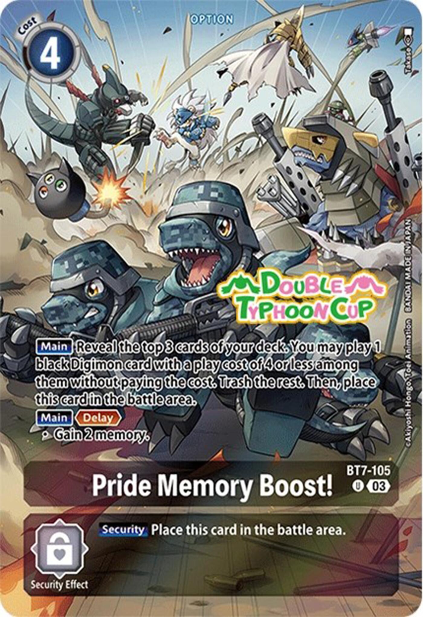 Pride Memory Boost! [BT7-105] (Bonus Pack) [Starter Deck: Double Typhoon Advanced Deck Set Pre-Release Cards] | Red Riot Games CA