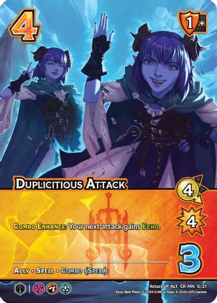 Duplicitious Attack (Alternate Art) - Challenger Series: Vox Machina and Mighty Nein | Red Riot Games CA