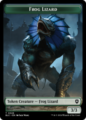 Storm Crow // Frog Lizard Double-Sided Token [Bloomburrow Commander Tokens] | Red Riot Games CA