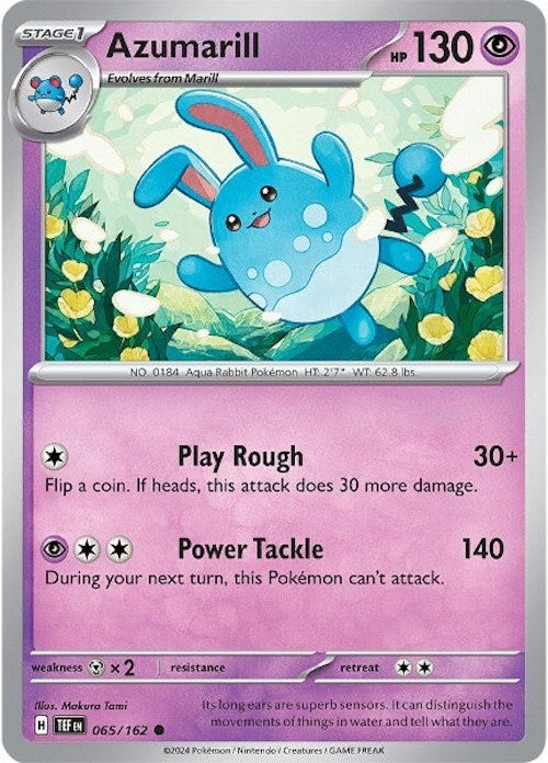 Azumarill (065/162) [Scarlet & Violet: Temporal Forces] | Red Riot Games CA