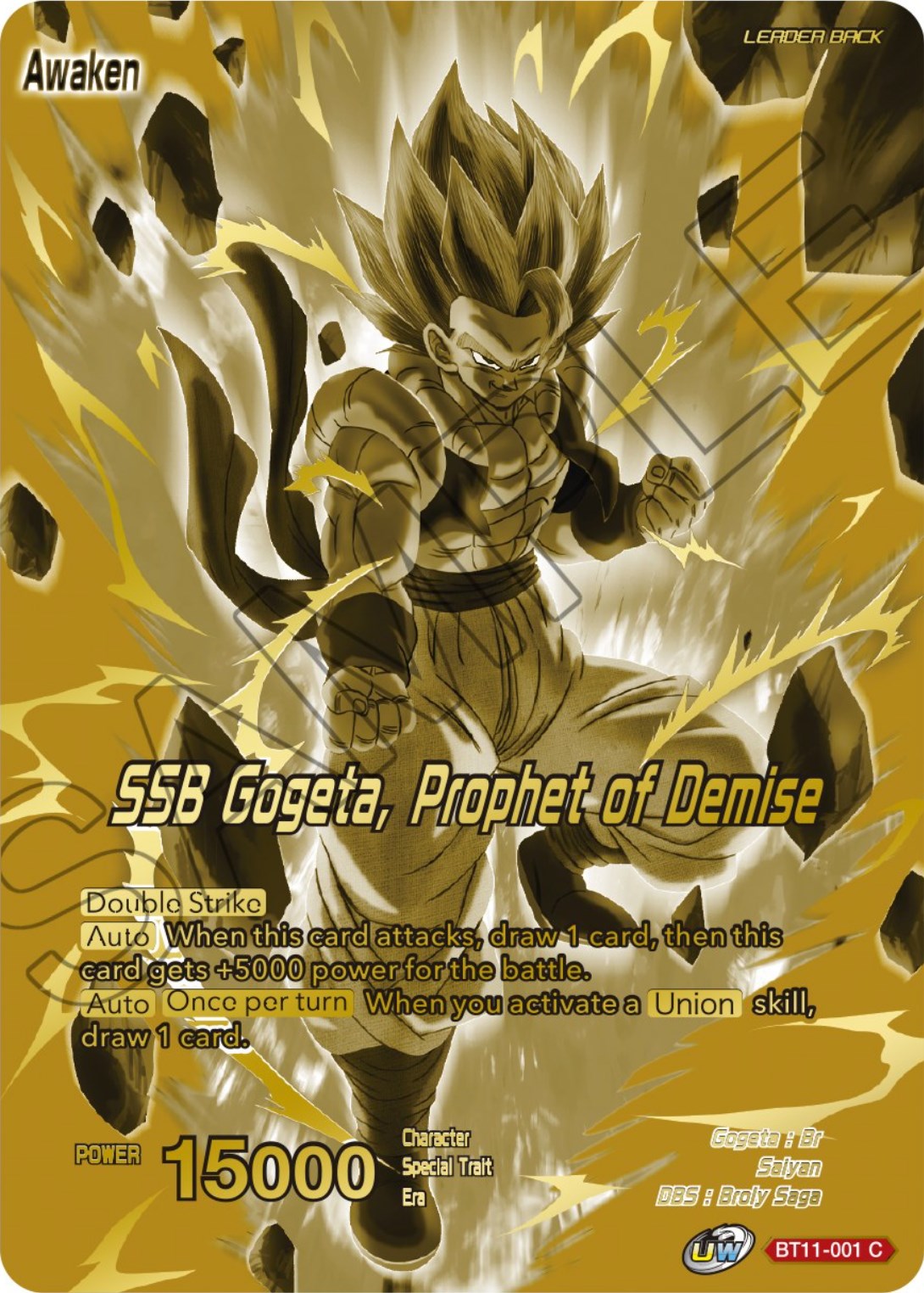 Gogeta // SSB Gogeta, Prophet of Demise (Championship Golden Card 2024 Vol.1) (BT11-001) [Tournament Promotion Cards] | Red Riot Games CA
