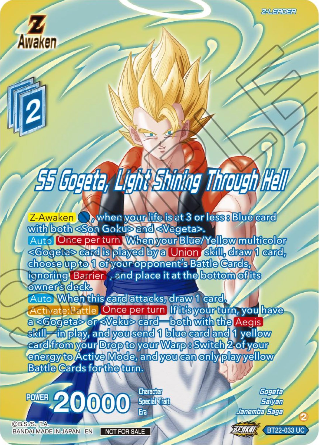 SS Gogeta, Light Shining Through Hell (Premium Alt-Art Card Set 2024 Vol.1) (BT22-033) [Promotion Cards] | Red Riot Games CA