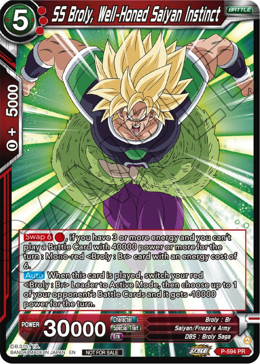 SS Broly, Well-Honed Saiyan Instinct (Deluxe Pack 2024 Vol.1) (P-594) [Promotion Cards] | Red Riot Games CA