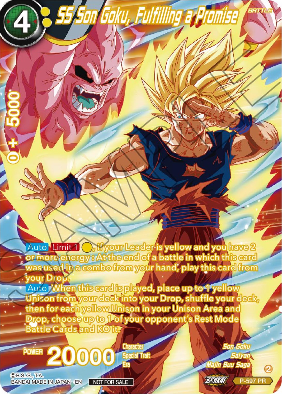 SS Son Goku, Fulfilling a Promise (Alternate Art) (Deluxe Pack 2024 Vol.1) (P-597) [Promotion Cards] | Red Riot Games CA