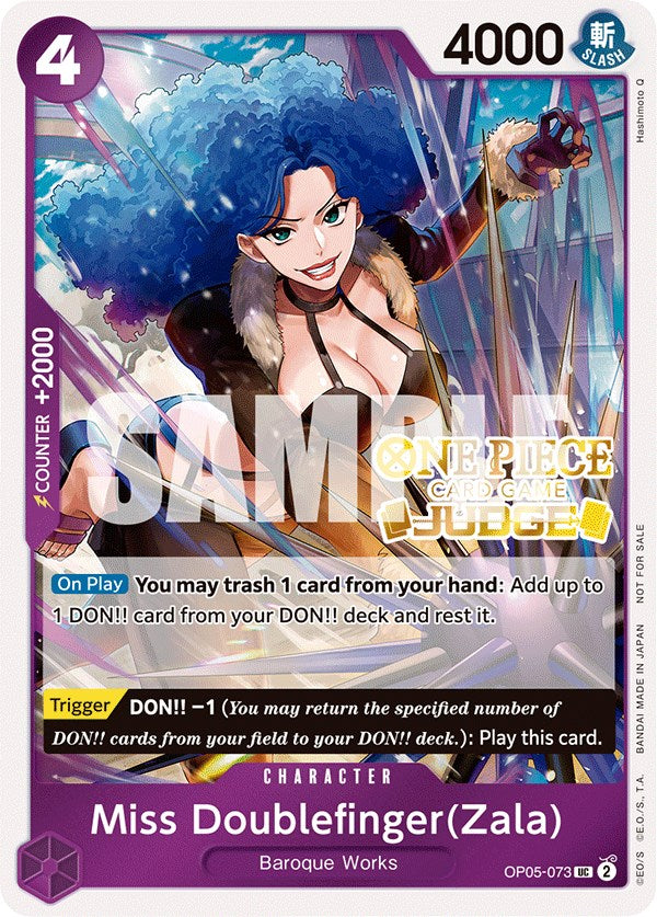 Miss Doublefinger(Zala) (Judge Pack Vol. 3) [One Piece Promotion Cards] | Red Riot Games CA