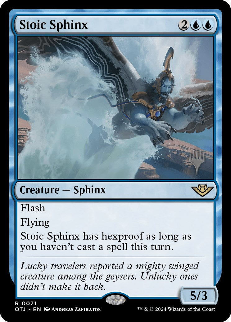 Stoic Sphinx (Promo Pack) [Outlaws of Thunder Junction Promos] | Red Riot Games CA
