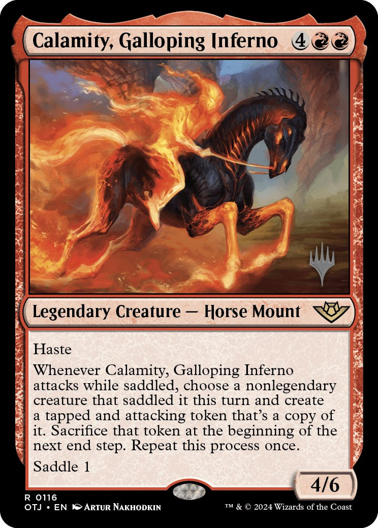 Calamity, Galloping Inferno (Promo Pack) [Outlaws of Thunder Junction Promos] | Red Riot Games CA