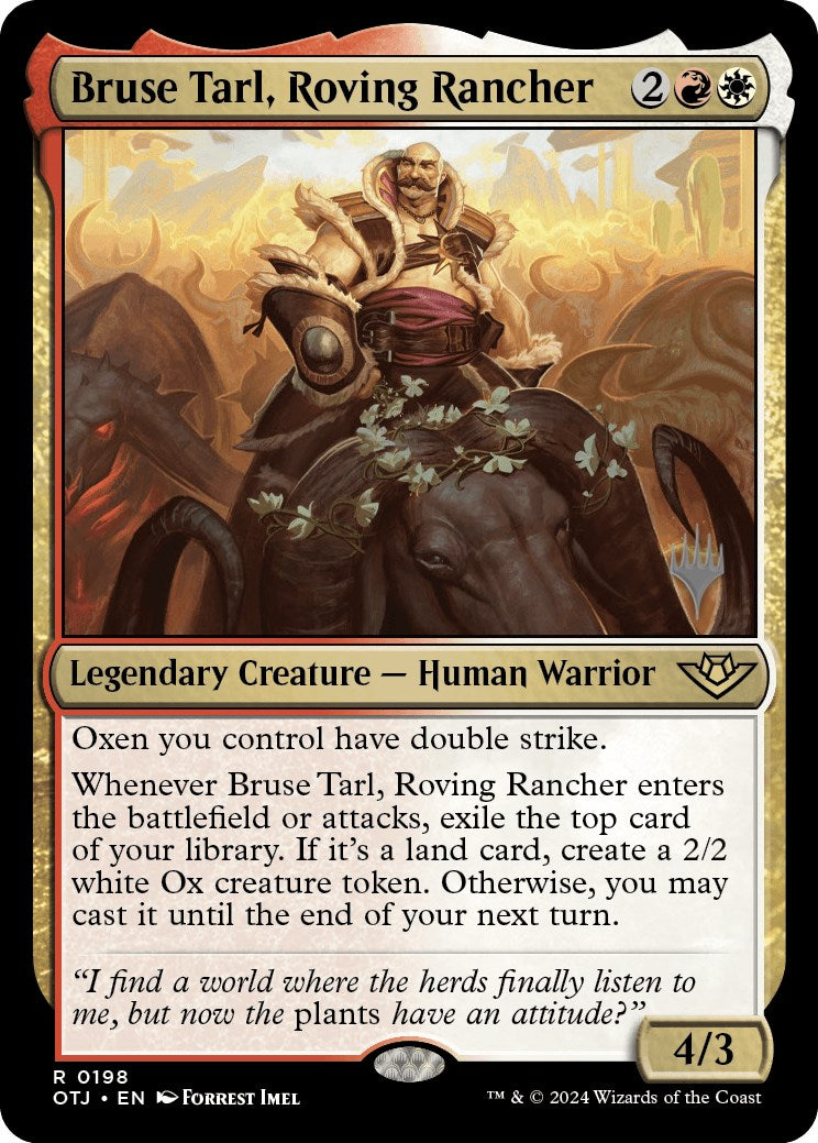 Bruse Tarl, Roving Rancher (Promo Pack) [Outlaws of Thunder Junction Promos] | Red Riot Games CA