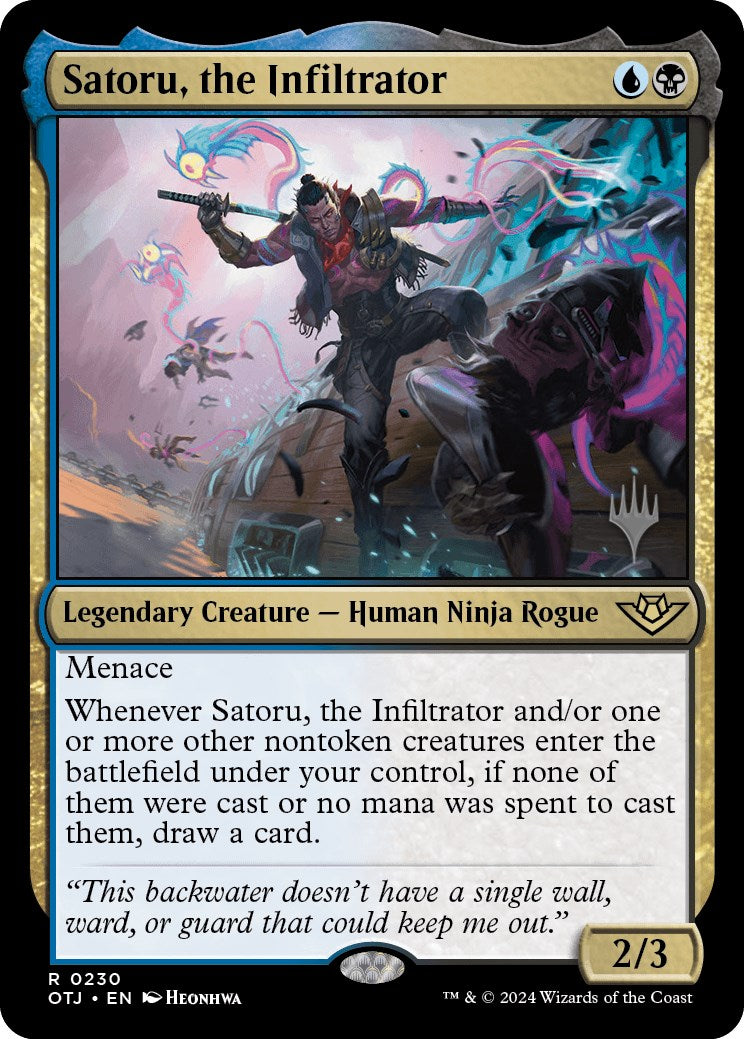 Satoru, the Infiltrator (Promo Pack) [Outlaws of Thunder Junction Promos] | Red Riot Games CA