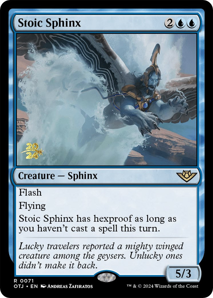Stoic Sphinx [Outlaws of Thunder Junction Prerelease Promos] | Red Riot Games CA