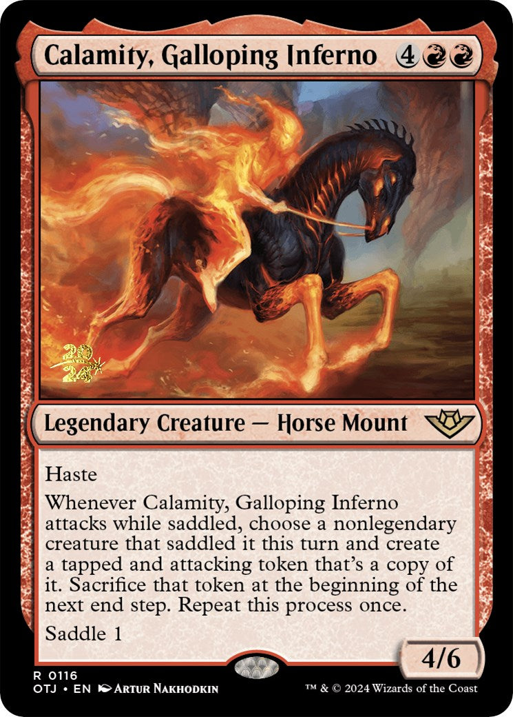 Calamity, Galloping Inferno [Outlaws of Thunder Junction Prerelease Promos] | Red Riot Games CA