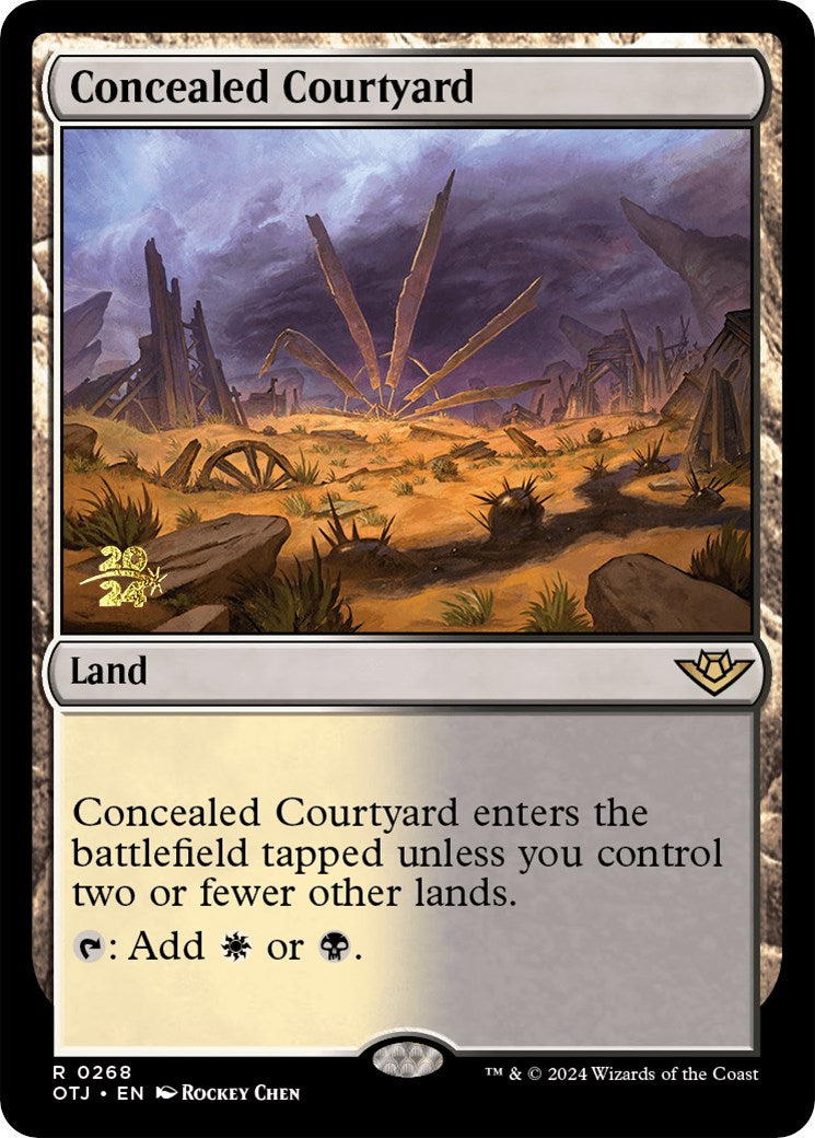 Concealed Courtyard (OTJ) [Outlaws of Thunder Junction Prerelease Promos] | Red Riot Games CA