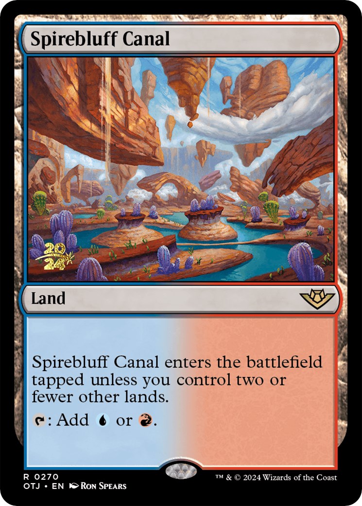 Spirebluff Canal (OTJ) [Outlaws of Thunder Junction Prerelease Promos] | Red Riot Games CA