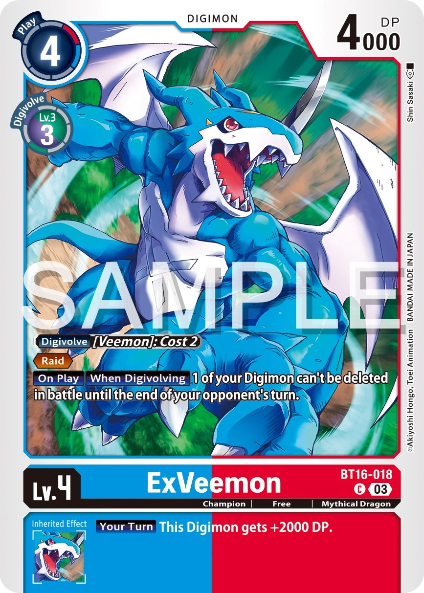 ExVeemon [BT16-018] [Beginning Observer] | Red Riot Games CA