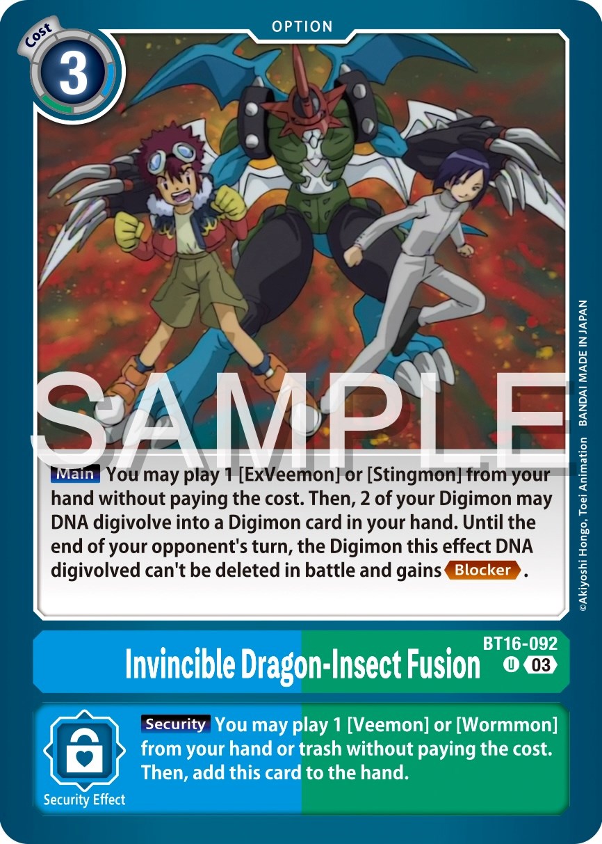 Invincible Dragon-Insect Fusion [BT16-092] [Beginning Observer] | Red Riot Games CA