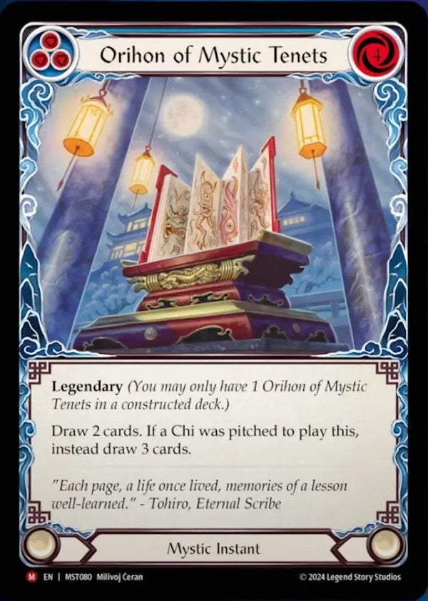 Orihon of Mystic Tenets [MST080] (Part the Mistveil)  Rainbow Foil | Red Riot Games CA