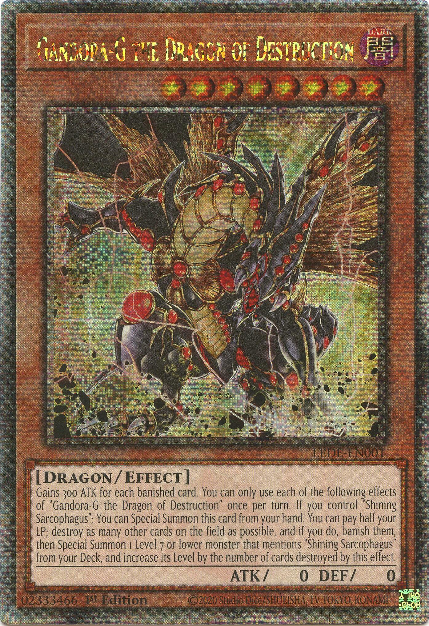 Gandora-G the Dragon of Destruction [LEDE-EN001] Quarter Century Secret Rare | Red Riot Games CA