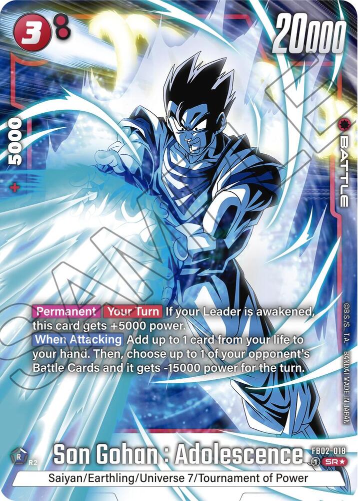 Son Gohan : Adolescence (FB02-018) (Alternate Art) [Blazing Aura]