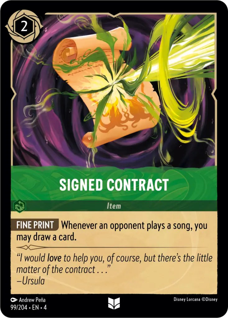 Signed Contract (99/204) [Ursula's Return] | Red Riot Games CA